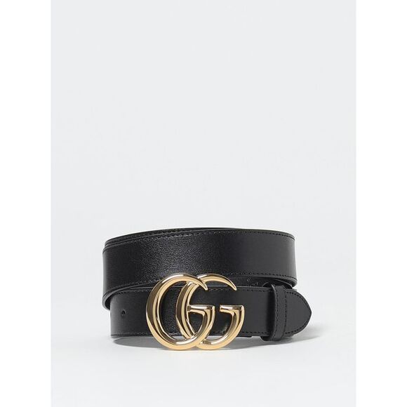 Gucci Men Black Logo Leather Belt